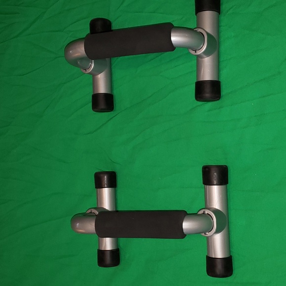 Pushup Bars with Cushion Grey Black - Picture 1 of 2